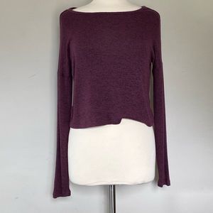 Garage Long Sleeve Crop Scoop Neck Size S